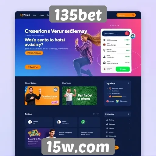 Interface e usabilidade do site 135bet